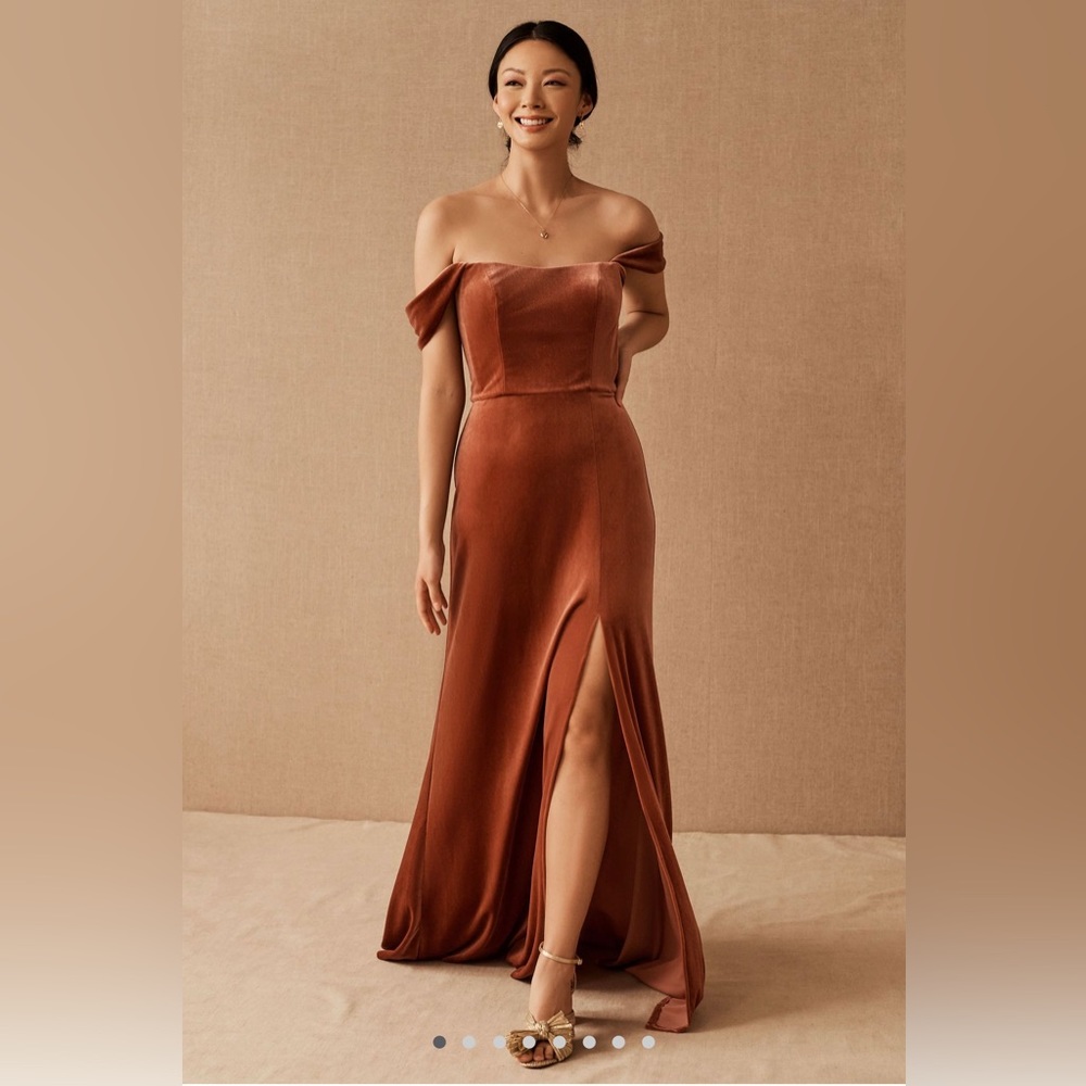 Jenny Yoo Issa Velvet Dress size 10, alterations in length only.